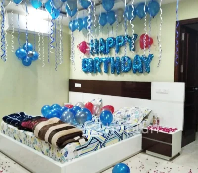 Blue Silver Birthday Love