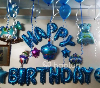 Baby Boy Birthday Surprise Decoration