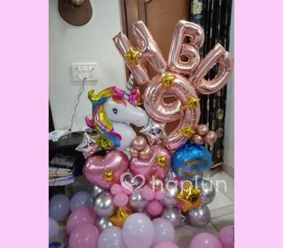 Unicorn Birthday Balloon Marquee