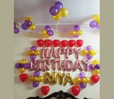 Balloon Decoration With Name