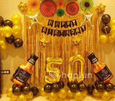 Glorious Black Golden Birthday Decor