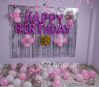 Rose Pink Surprise Birthday Decoration