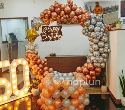 Rosegold Birthday Ring Decoration