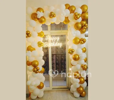 Wall Arch With Neon Light Decoration