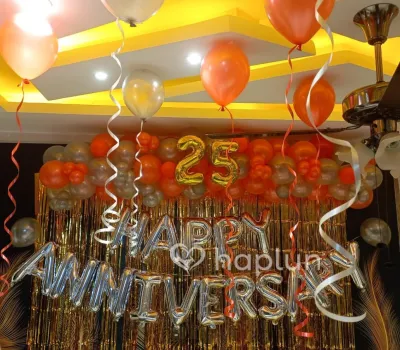 Silver Anniversary Surprise Decor