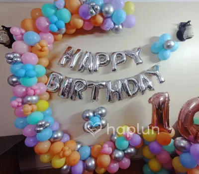 Multicolour  Balloon Decor On Wall