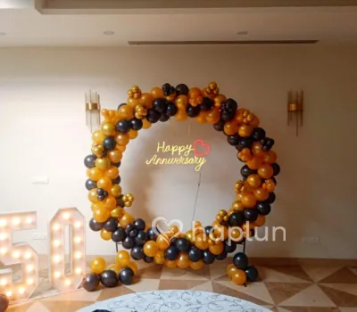 Black Golden Anniversary Ring Decoration