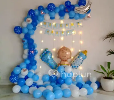 Elegant Baby Boy Welcome Decor