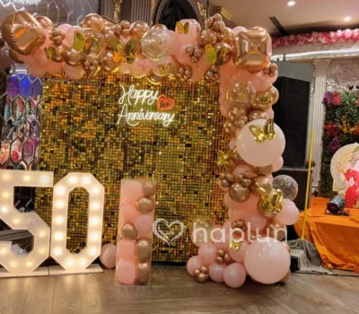 Anniversary Golden Sequin Decoration