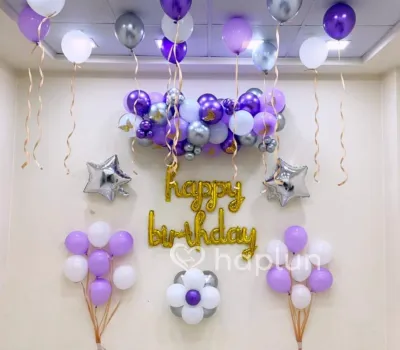 Purple Balloon Theme Decoration