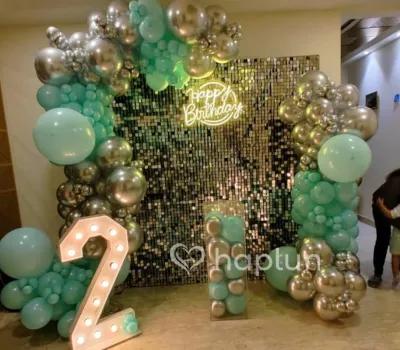 Silver Sequin Birthday Decoration