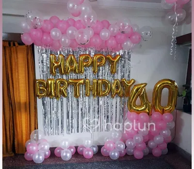 Pink White Garland Decor