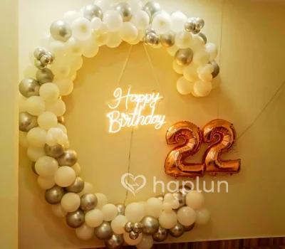 Ring Decor On Wall With Neon