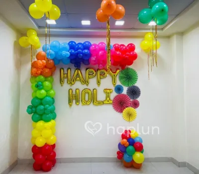 Festive Holi Balloon Decor