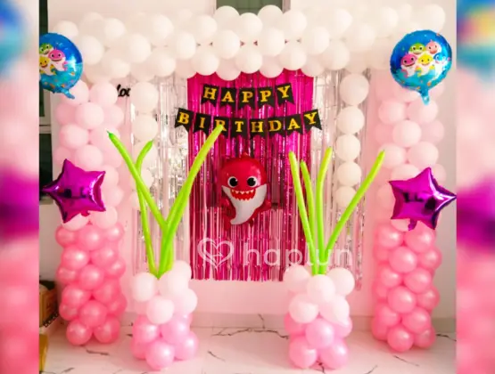 Baby Shark Pink Theme Decoration
