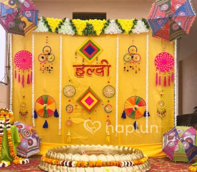Haldi Decoration Backdrop