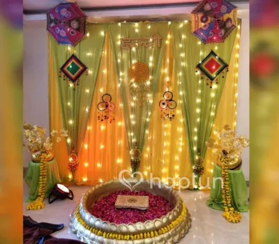 Traditional Haldi Decoration