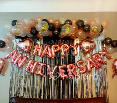 Rose Gold Anniversary Wall Decor