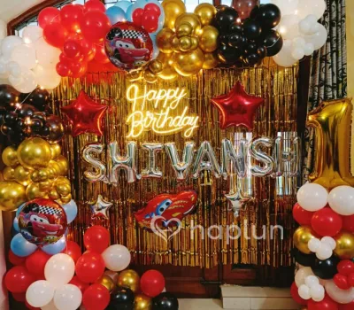 Racing Car Theme Decoration With Name