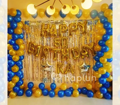 Blue Golden Birthday Surprise