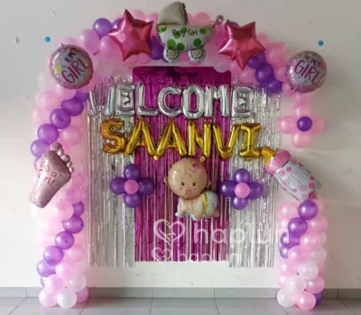 Baby Welcome Pink Theme Decor