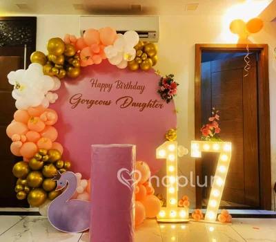 Golden Premium Birthday Decor