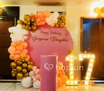 Golden Premium Birthday Decor