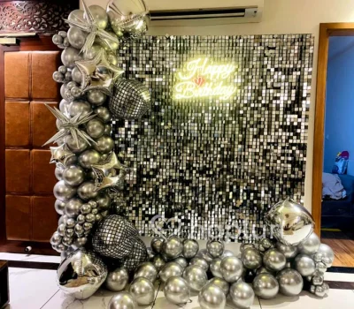 Twinkling Silver Sequin Decoration