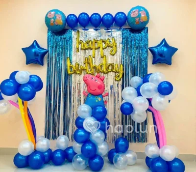 Peppa Pig Theme Backdrop Decoration