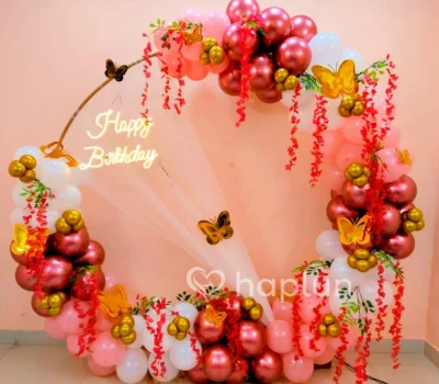 Rosy Glow Ring Decoration