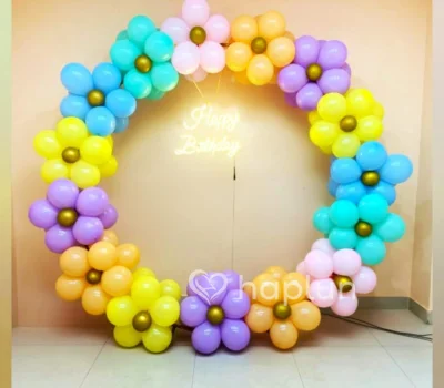 Flowery Balloon Ring Decoration