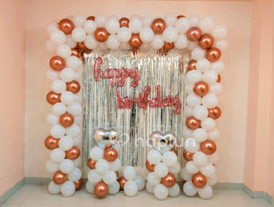 Rose Gold Balloon Arch Decoration