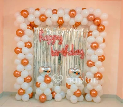 Rose Gold Balloon Arch Decoration