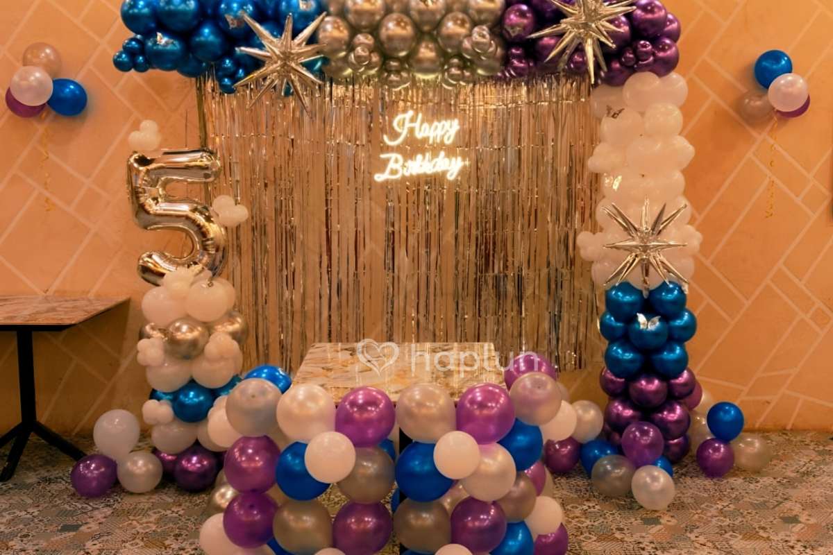 Giltter Birthday Backdrop Decoration