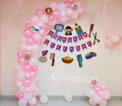 Mundan Ceremony Balloon Decor for Girl