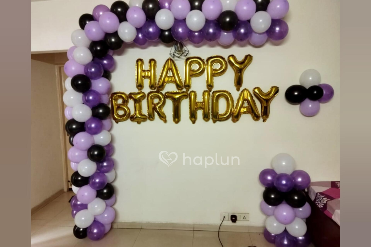 Purple White Theme Arch Decoration