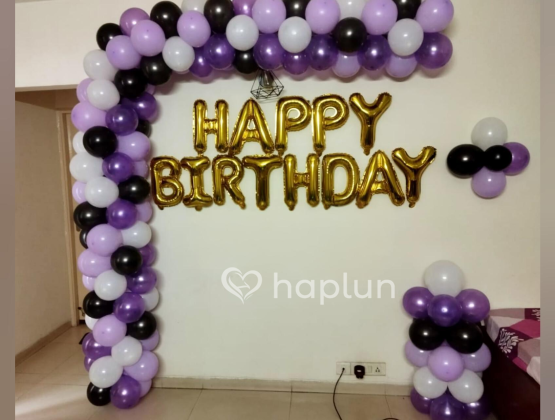 Purple White Theme Arch Decoration