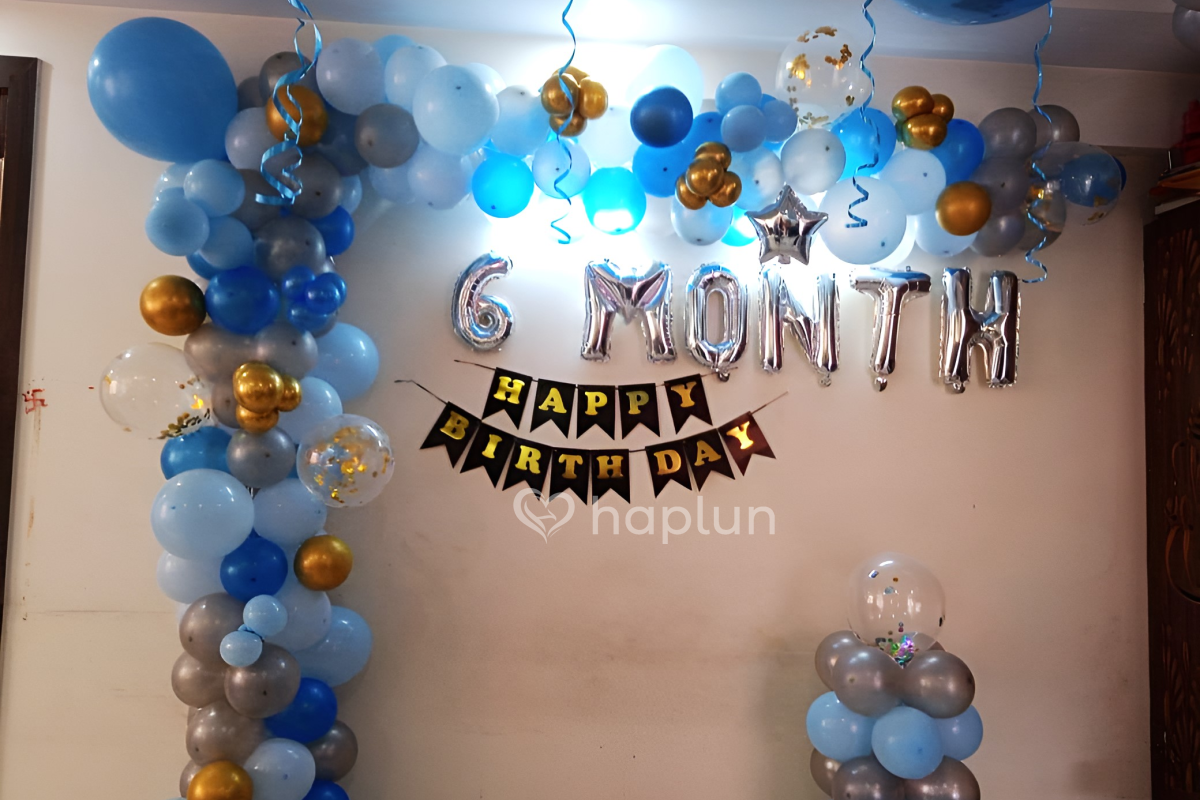 6 Month Birthday Surprise Decoration