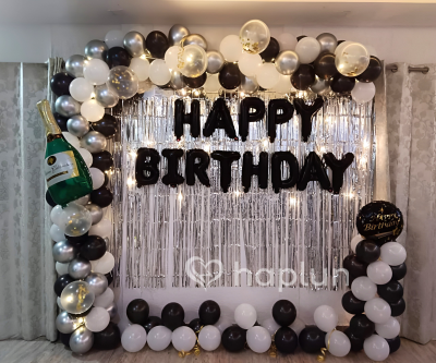 Classic Black and White Birthday Decor