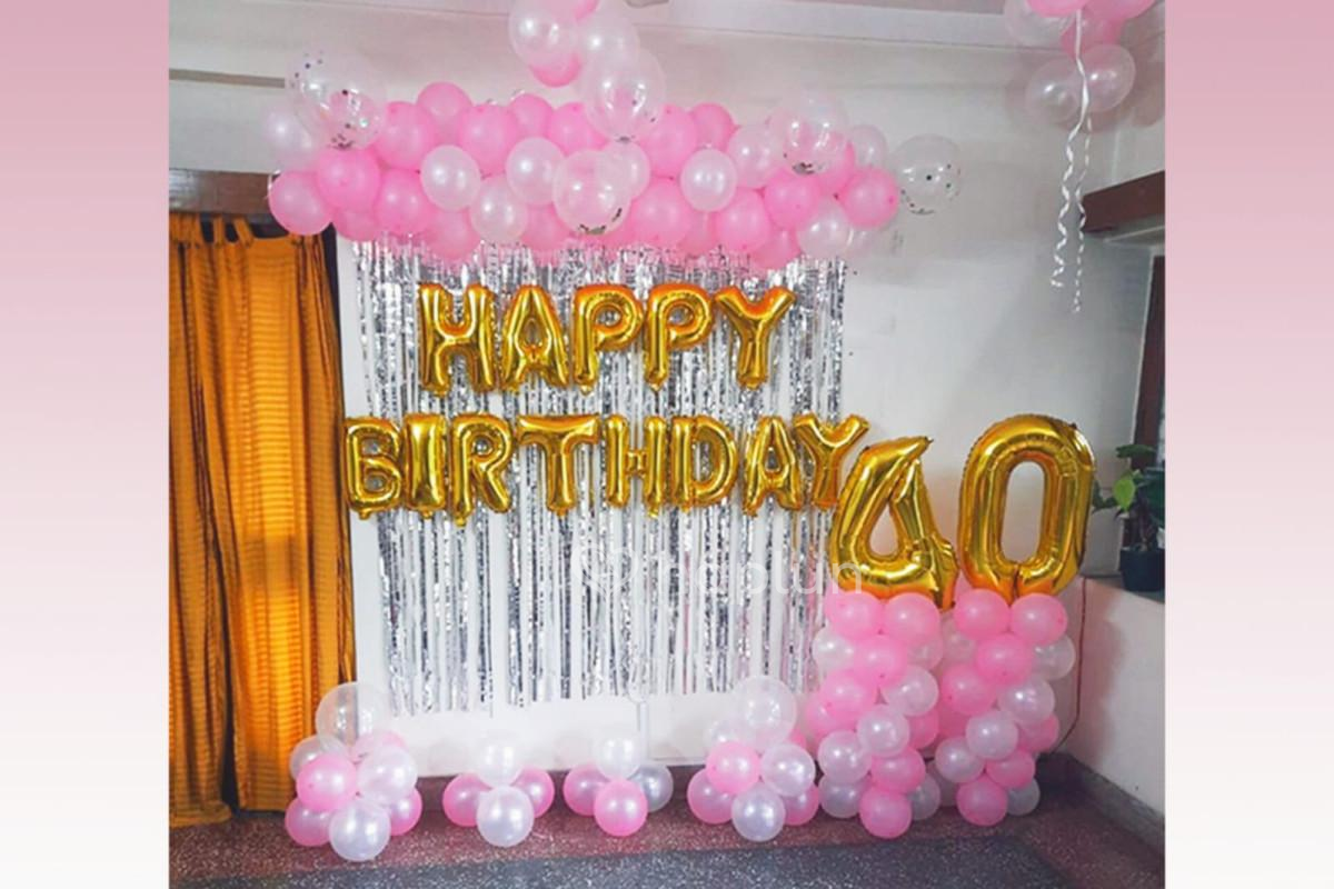Pink and White Balloon  decoration