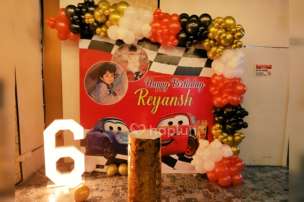 Racing Car Kids Birthday Decortion
