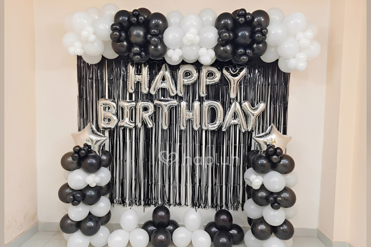 Glamorous Contrast Birthday Decor