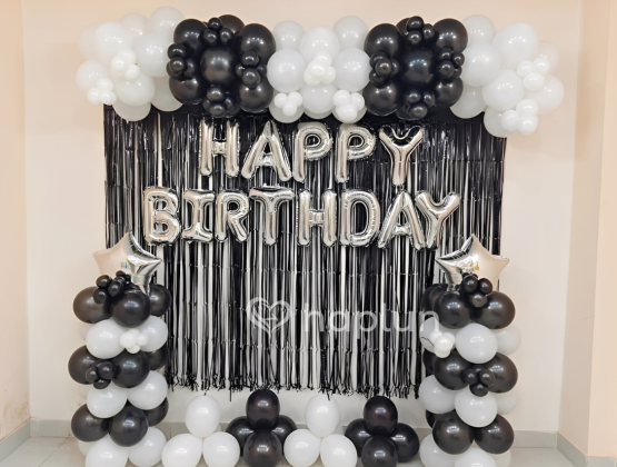 Glamorous Contrast Birthday Decor