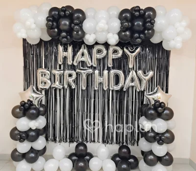 Glamorous Contrast Birthday Decor