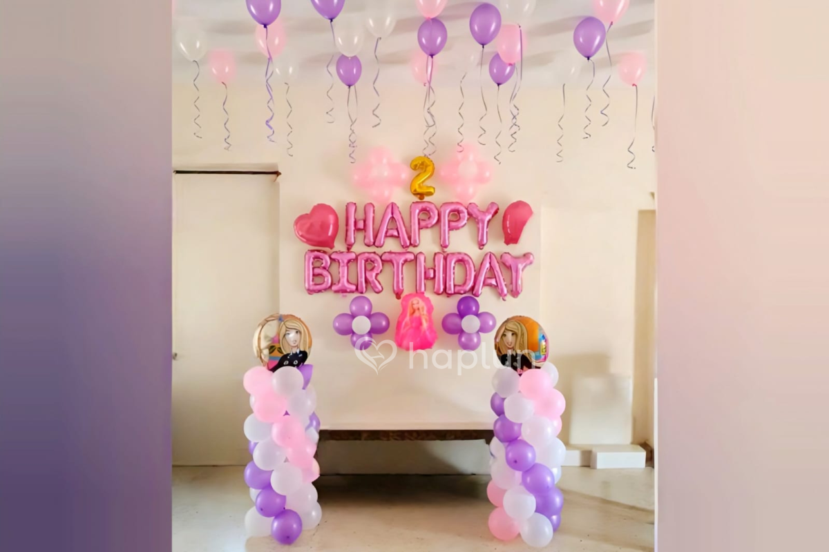 Barbie theme decoration for 2nd birthday