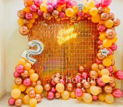 Rose-gold Sequin Curtains Decoration