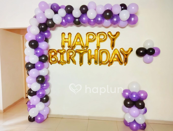 Purple White Theme Arch Decoration