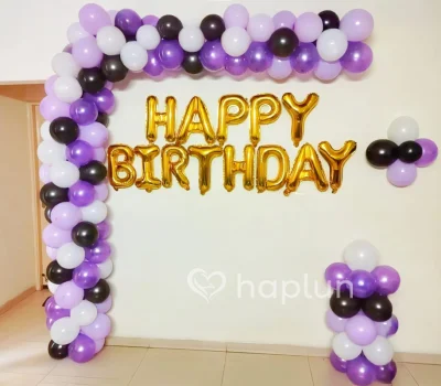Purple White Theme Arch Decoration