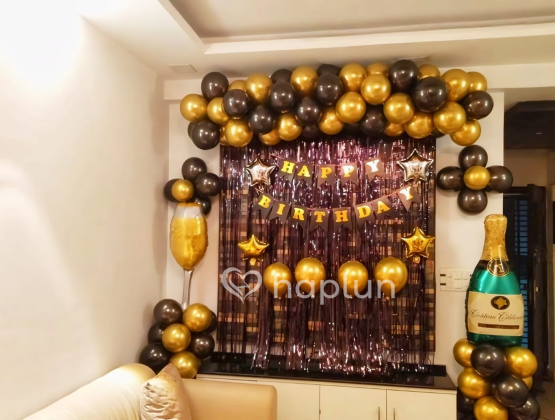 Black Golden Chrome Garland
