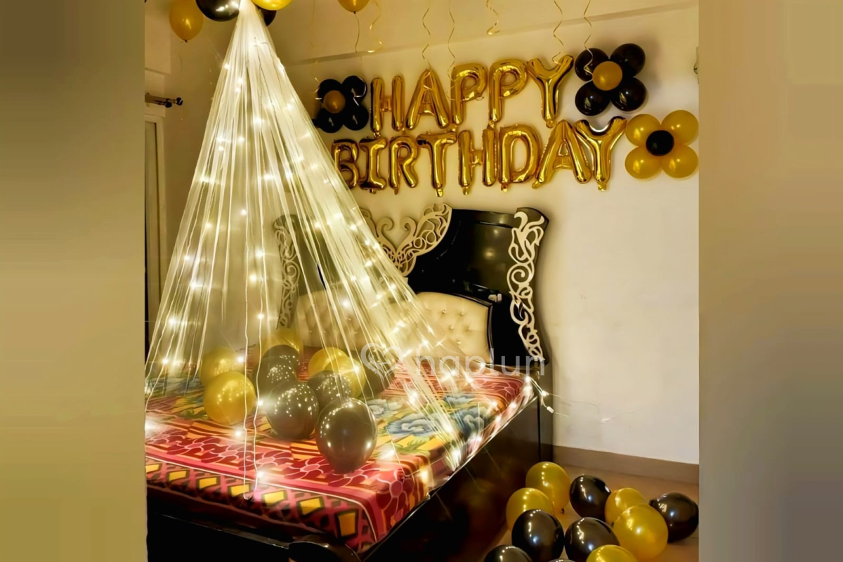 Birthday room decoration for husband
